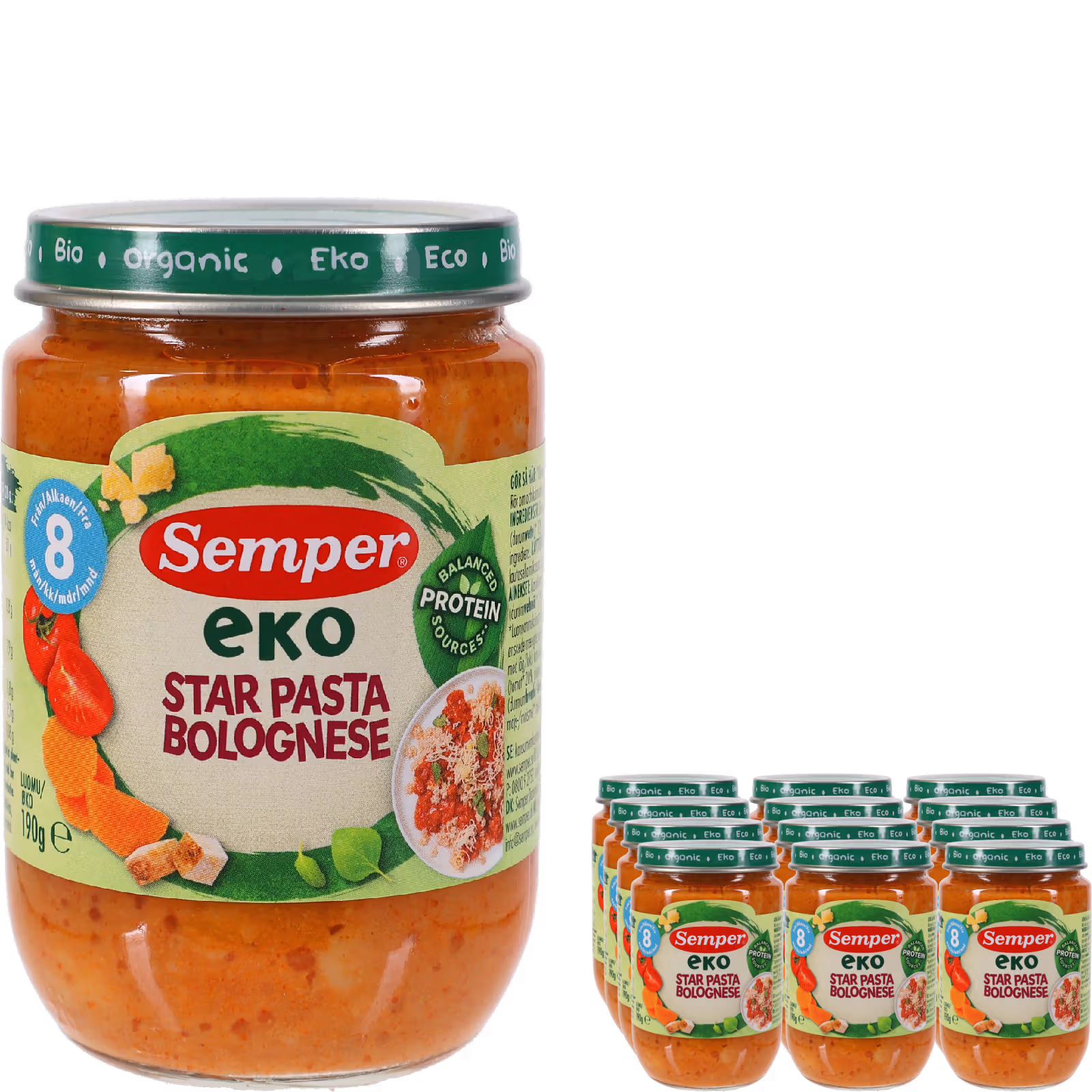 Semper Barnmat Pasta Bolognese, 12-pack 190g