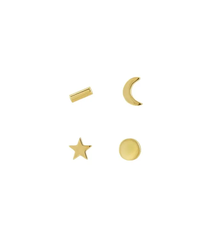 Elegant Autumn Gold Single Stud Earring