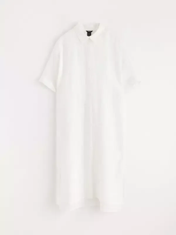 Linneskjortklänning med Elegant Design