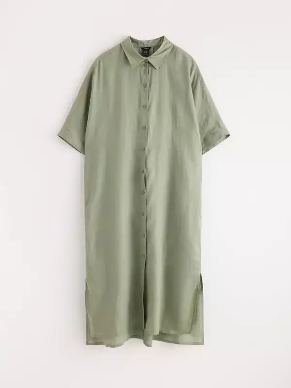 Linneskjortklänning med Elegant Design