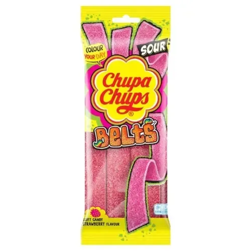 Chupa Chups Strawberry Belts 90g Pack