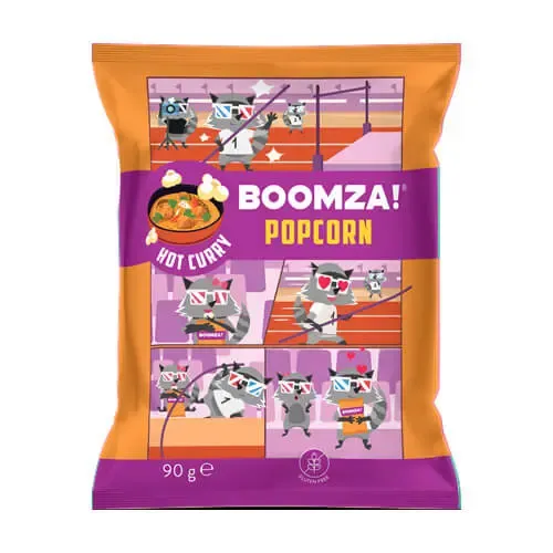 Boomza Hot Curry Popcorn 90g