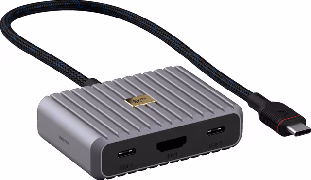 Unisynk 5-Port 8K 100W USB-C Hub Gray
