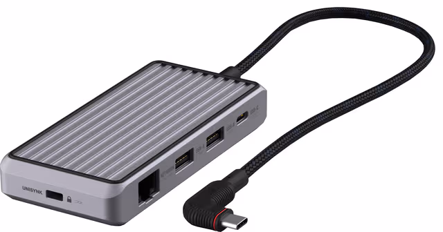 Unisynk 8-Port USB-C Hub, Grey
