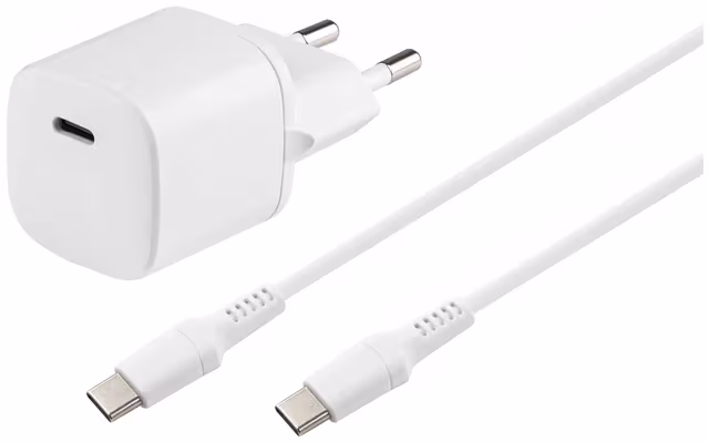 Sandstrøm 30W GaN USB-C Laddare med Kabel