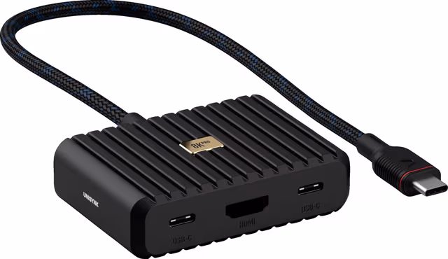 Unisynk 5-Port 8K 100W USB-C Hub, Svart
