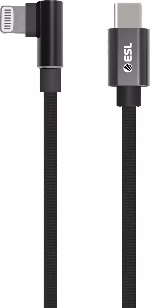 ESL USB-C till Lightning Spelkabel 1m Svart