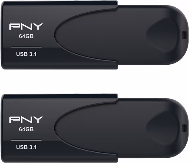 PNY Attache 4 64GB USB 3.1 Twin-Pack