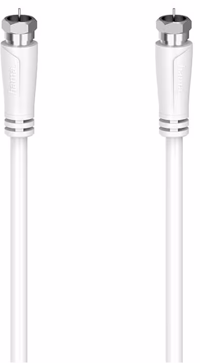 Hama 5m SAT F-F 90dB Antennkabel Vit