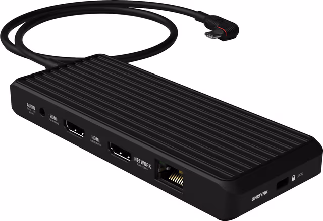 Unisynk 10-Port USB-C Hub, Svart