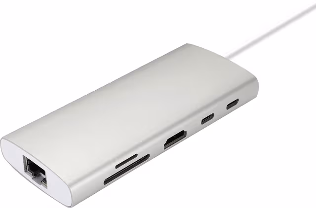 Sandstrøm 9-i-1 USB-C Multifunktionshub