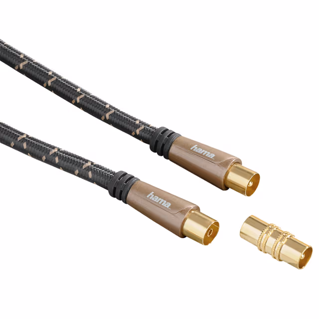 Hama Koaxial Antennkabel 120dB, 5m Svart