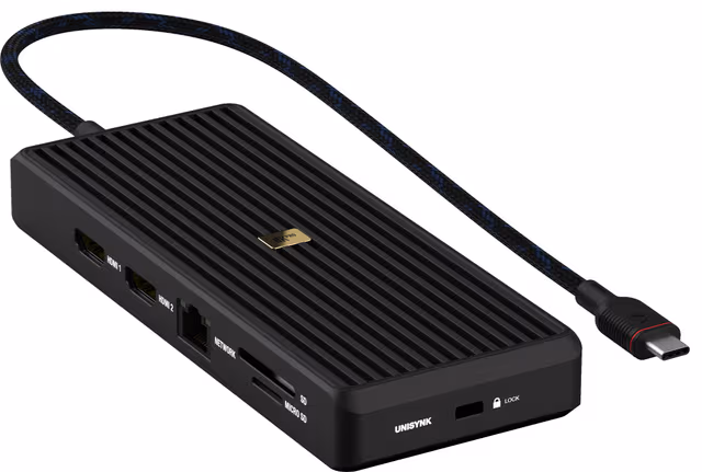 Unisynk 12-Port 8K 100W USB-C Hub, Black