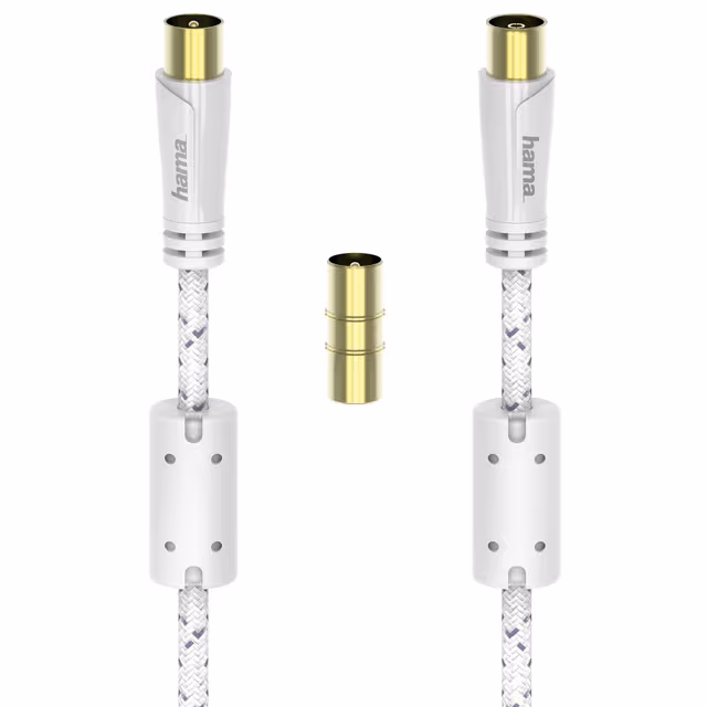 Hama 120 dB Antennkabel Vit 10m