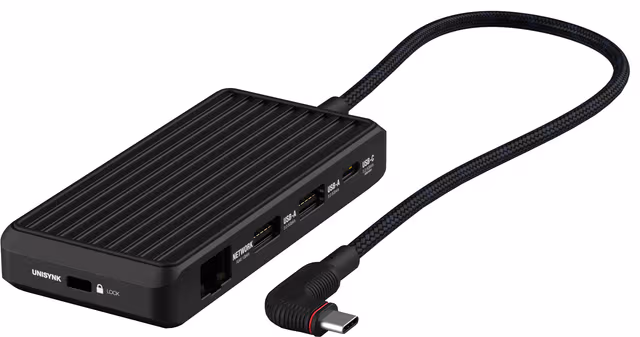 Unisynk 8-Port USB-C Hub Svart