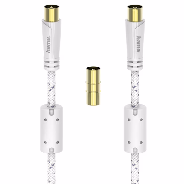 Hama 120 dB Antennkabel, Vit, 15m