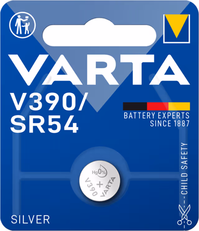 Varta V 390 Coin Battery Single Pack