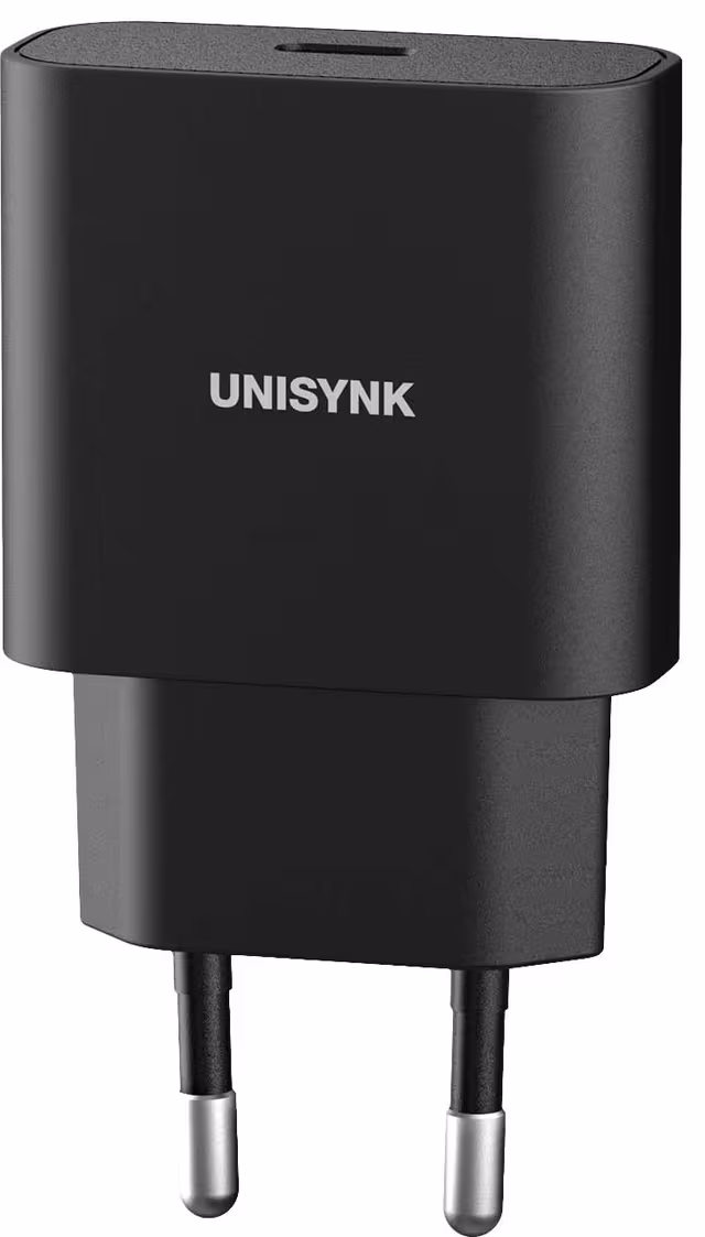 Unisynk 20W USB-C Snabbladdare, Svart