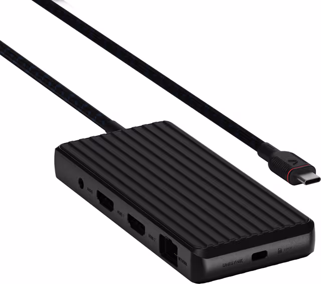 Unisynk 9-Port 4K 100W USB-C Hub, Svart