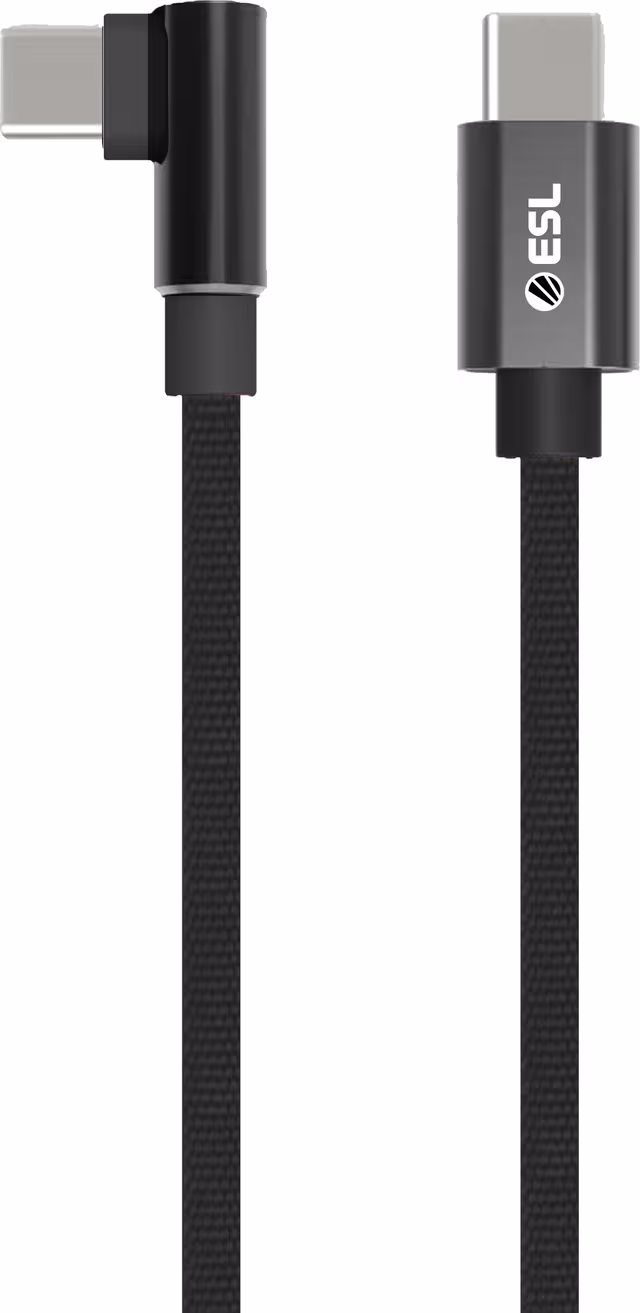 ESL USB-C Gamingkabel, 1m, Svart