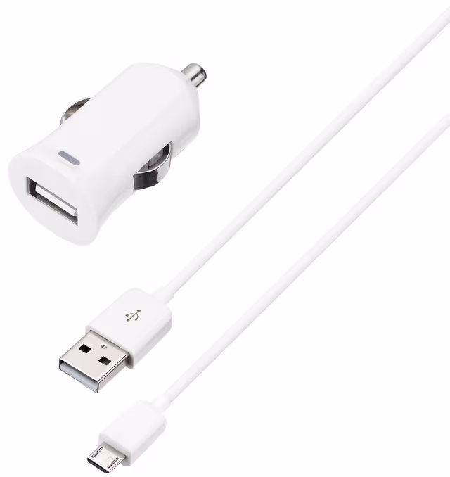 Sandstrøm Micro USB Billaddare 1m