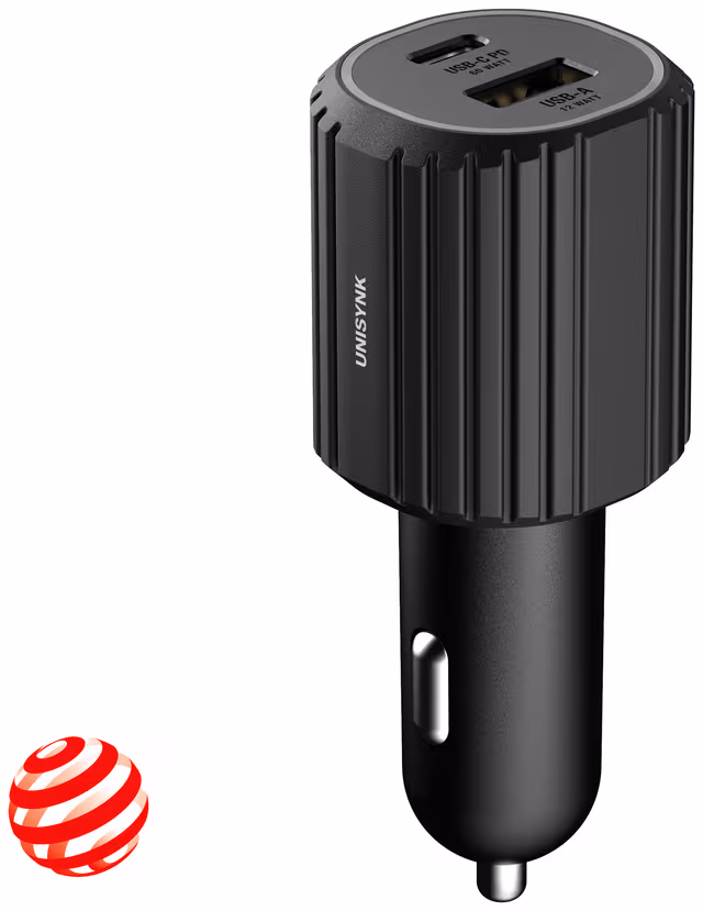 Unisynk USB-C/USB-A Snabbladdare Svart