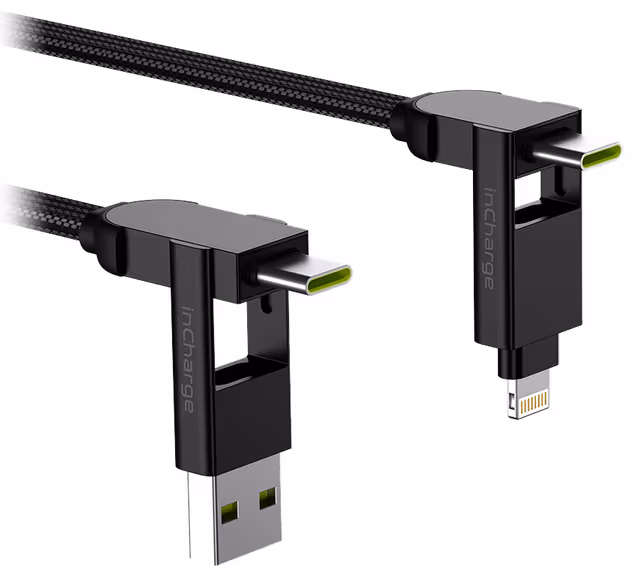 InCharge X Max 100W Multi-Port Cable Black