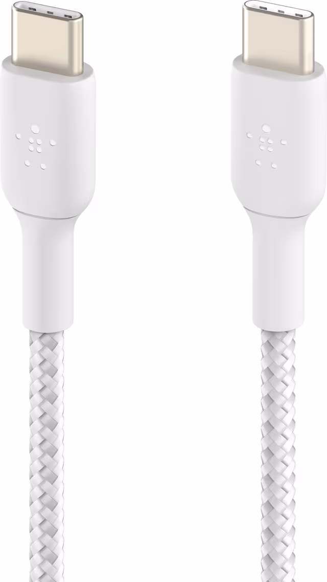 Belkin Dubbla USB-C till USB-C Kablar, 2m Vit, 2-Pack
