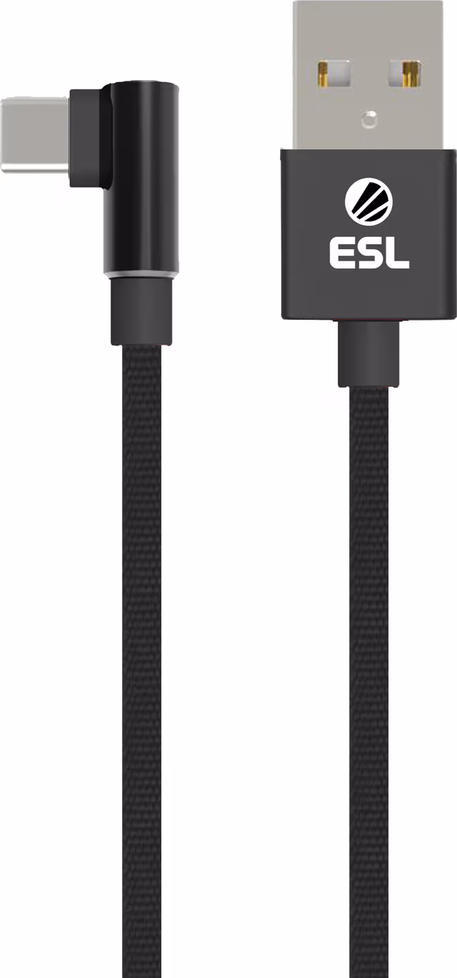 ESL USB till USB-C Spelkabel 1m Svart