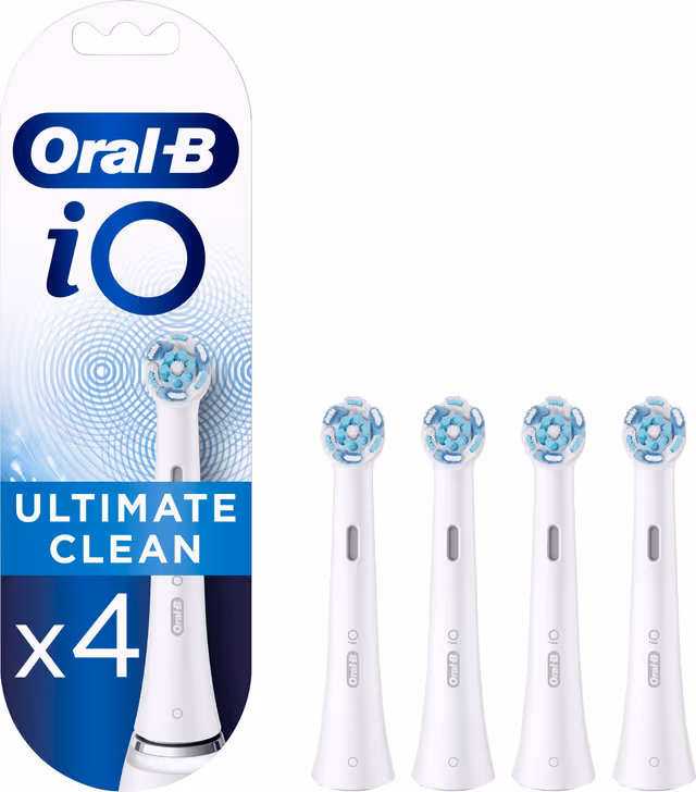 Oral-B iO Ultimate Clean White Toothbrush Heads - 4 Pack
