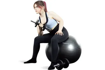 Svart Pilatesboll 75 cm för Träning