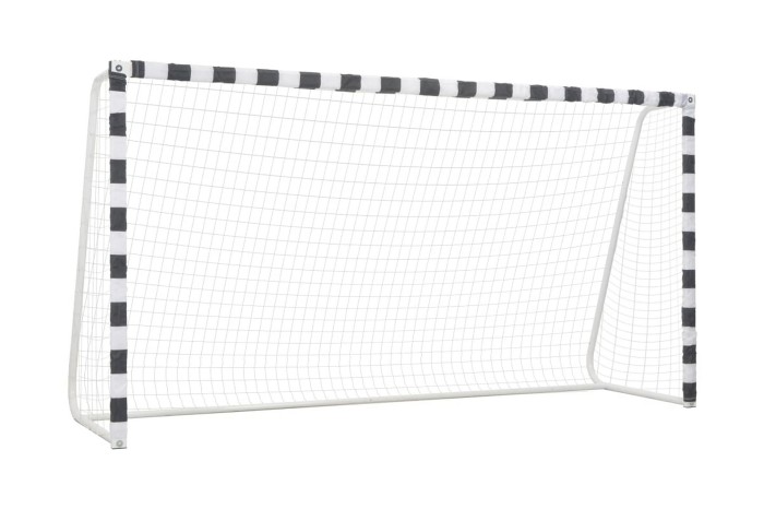 Robust Fotbollsmål i Metall 300x160x90cm, Svart/Vit

