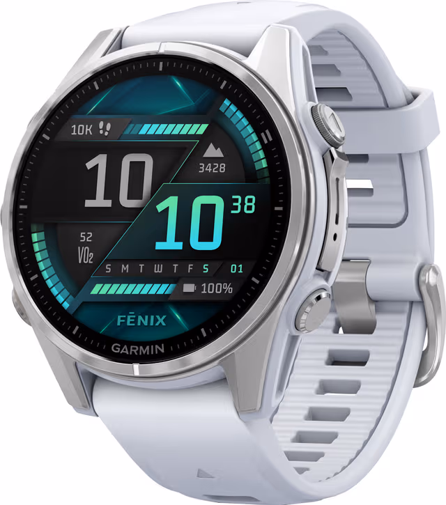 Garmin Fenix 8 Smartwatch 43mm Vit Sten