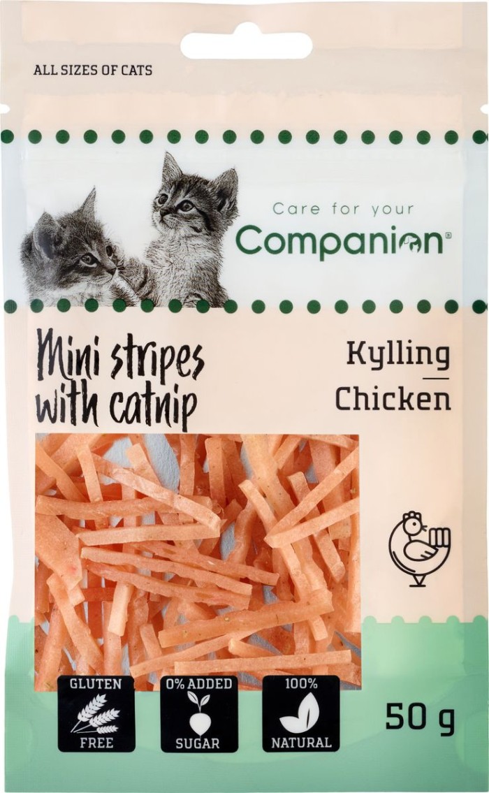 Companion Catnip-Infused Mini Stripes, Chicken - 50g