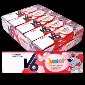 V6 Junior Strawberry Bubblegum 20-Pack 22g