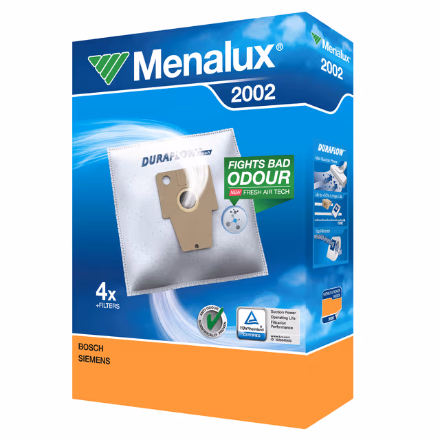 Menalux 2002 Dammsugarpåsar - 4-pack