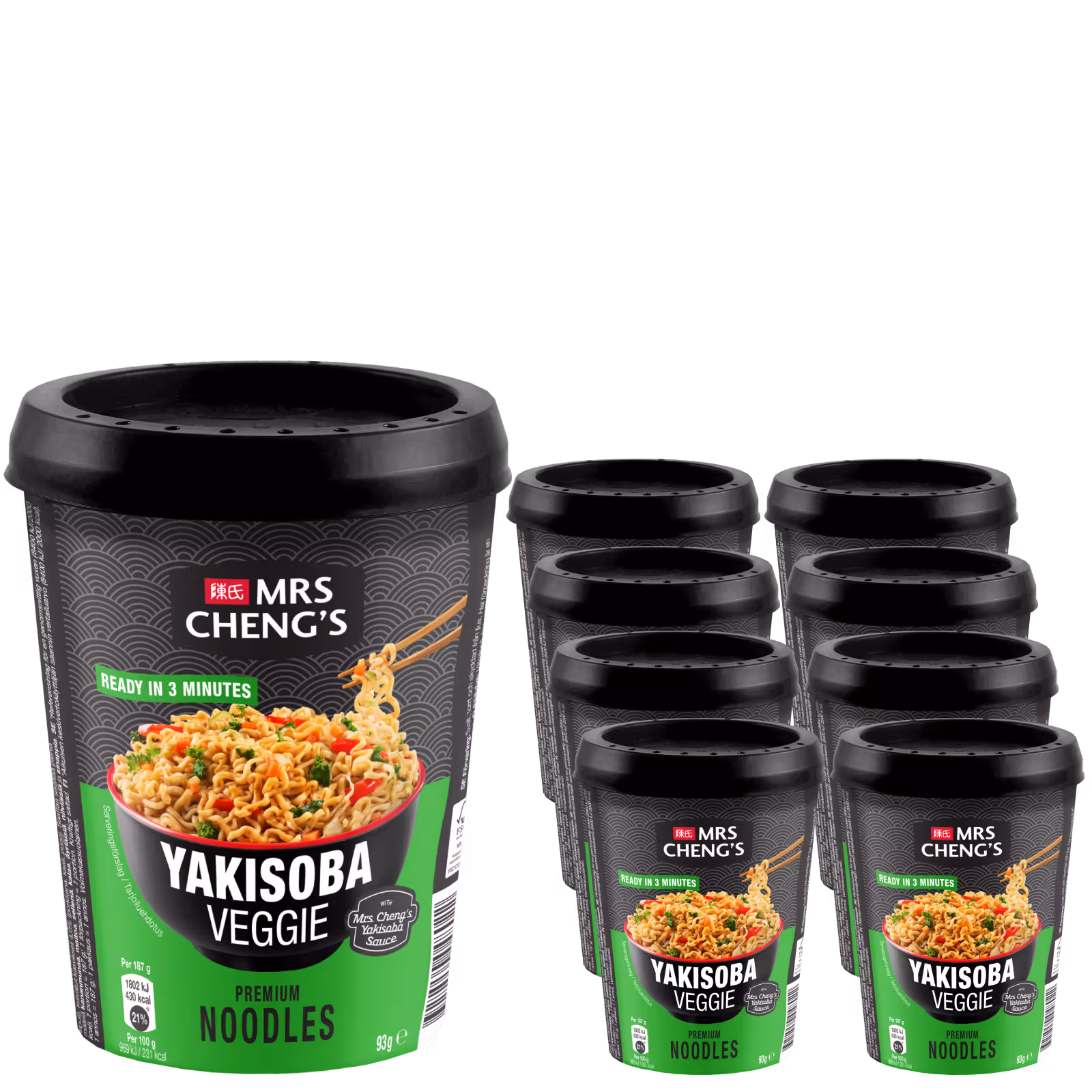 Mrs Chengs Yakisoba Veggie Noodles 8-Pack

