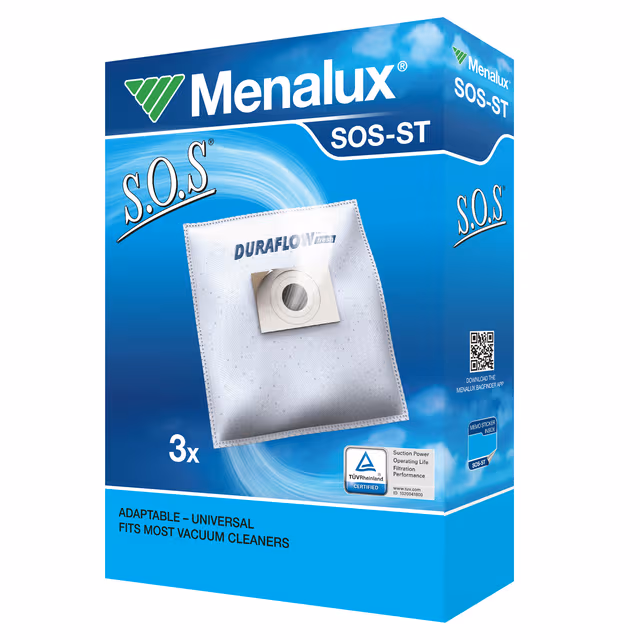 Menalux Universella Dammsugarpåsar S.O.S, 3-Pack