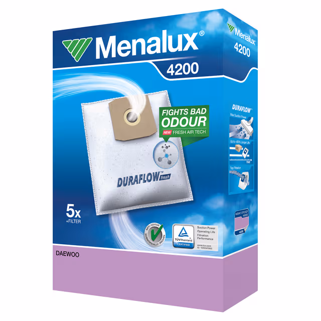 Menalux 4200 Dammsugarpåsar 5-pack Universella
