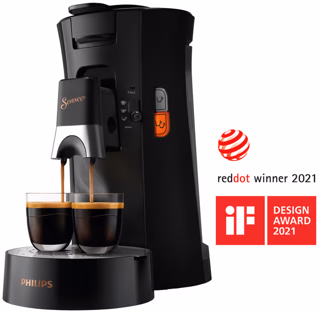 Senseo Select CSA240/61 Kaffemaskin Djupsvart