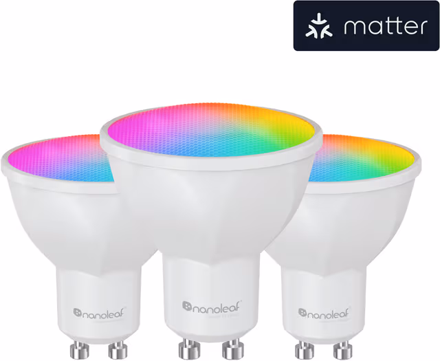 Nanoleaf Essentials GU10 LED Bulbs, 3-Pack