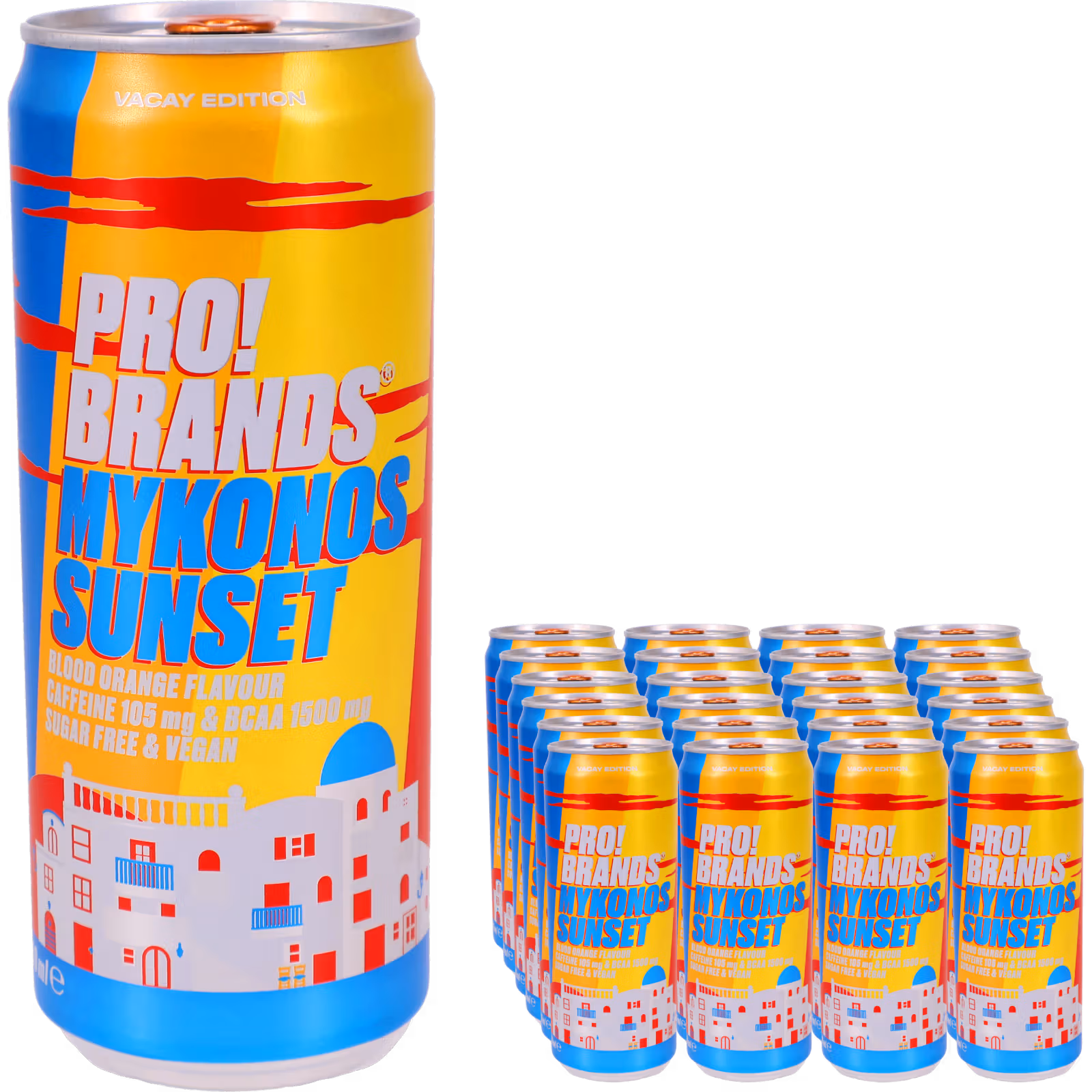 Mykonos Sunset Energidryck 24-pack, 330ml