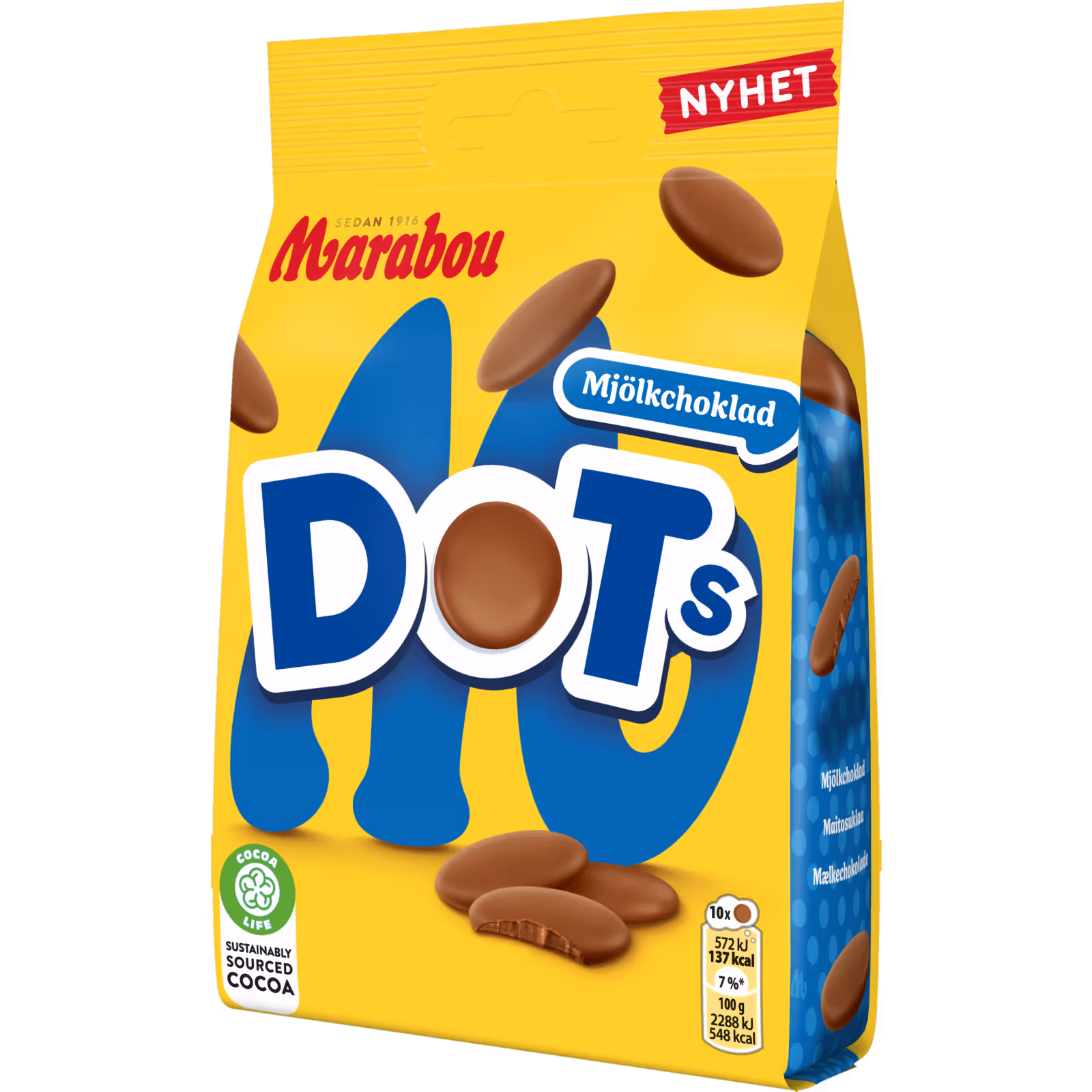 Marabou Dots Mjölkchoklad 120g Paket