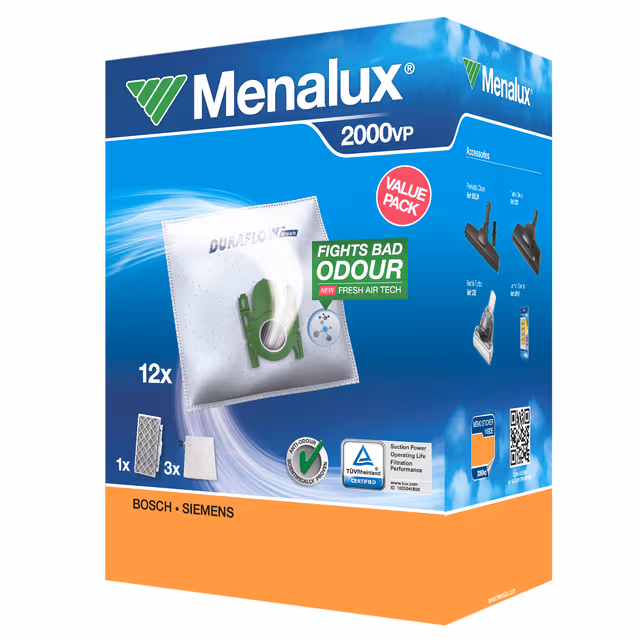 Menalux 2000 Dammsugarpåsar Valuepack Bosch/Siemens
