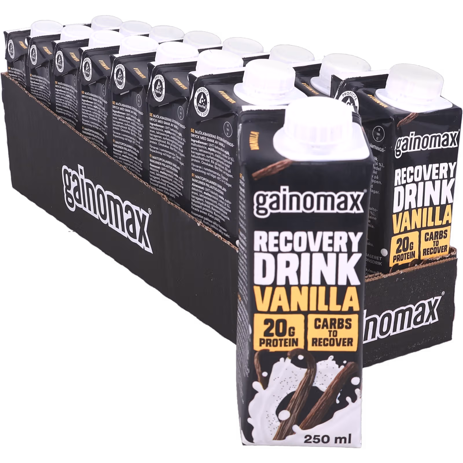 Gainomax Vanilj Återhämtningsdryck 16-Pack 250ml