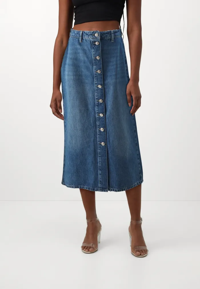 ONLCECE Midi A-Line Denim Skirt - Medium Blue