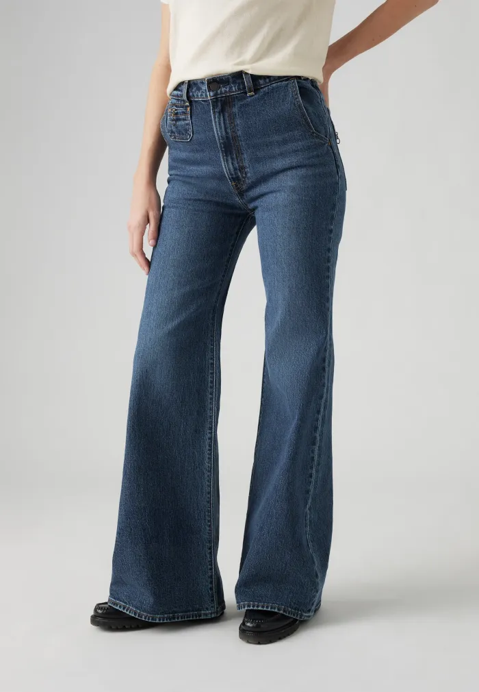 Levi's Ribcage Bell Bottom Jeans - Dark Blue