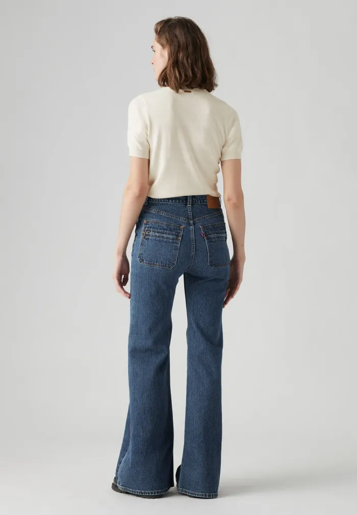 Levi's Ribcage Bell Bottom Jeans - Dark Blue