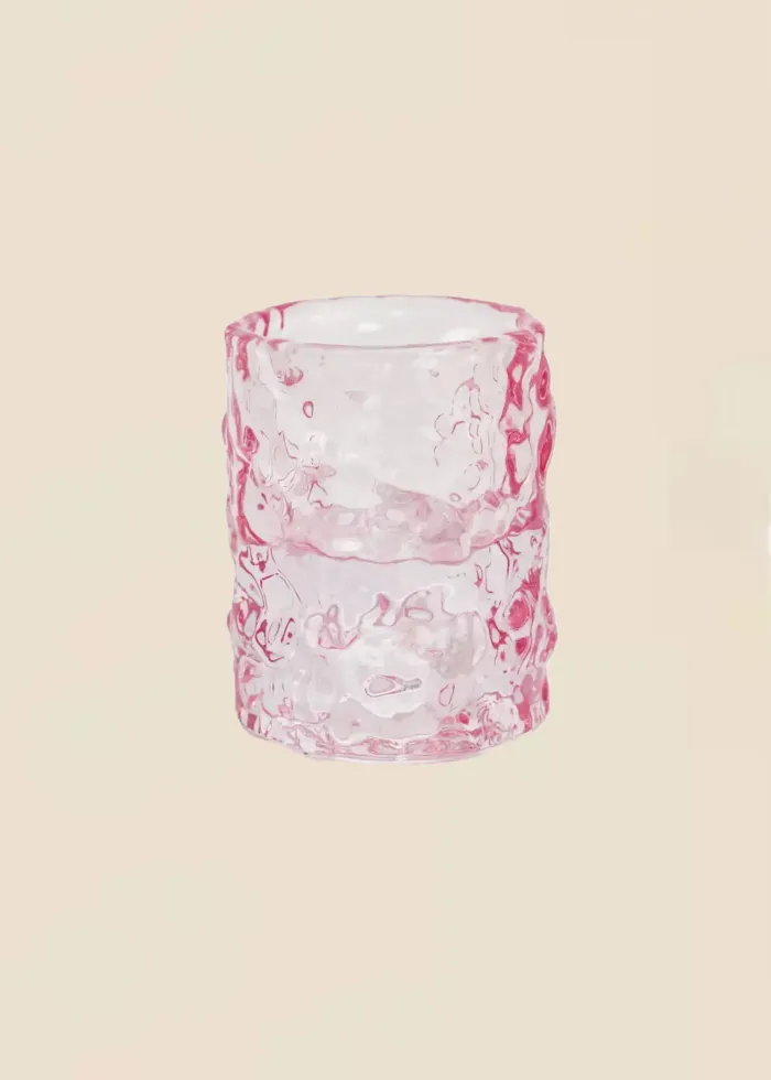 CLARA Vändbar Rosa Glas Ljusstake