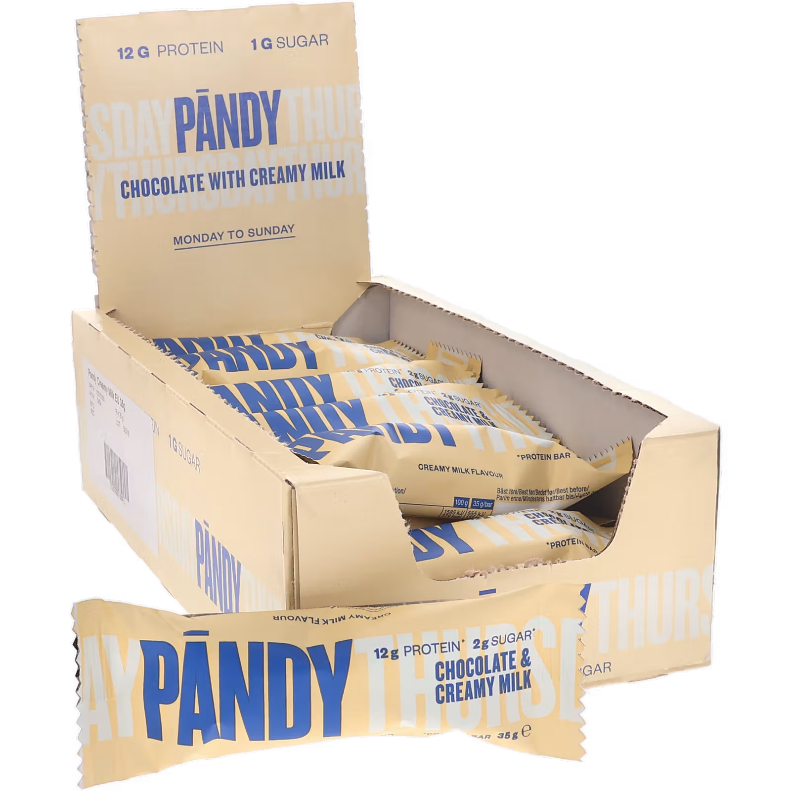 Pändy Protein Bars Chocolate & Milk 18-Pack